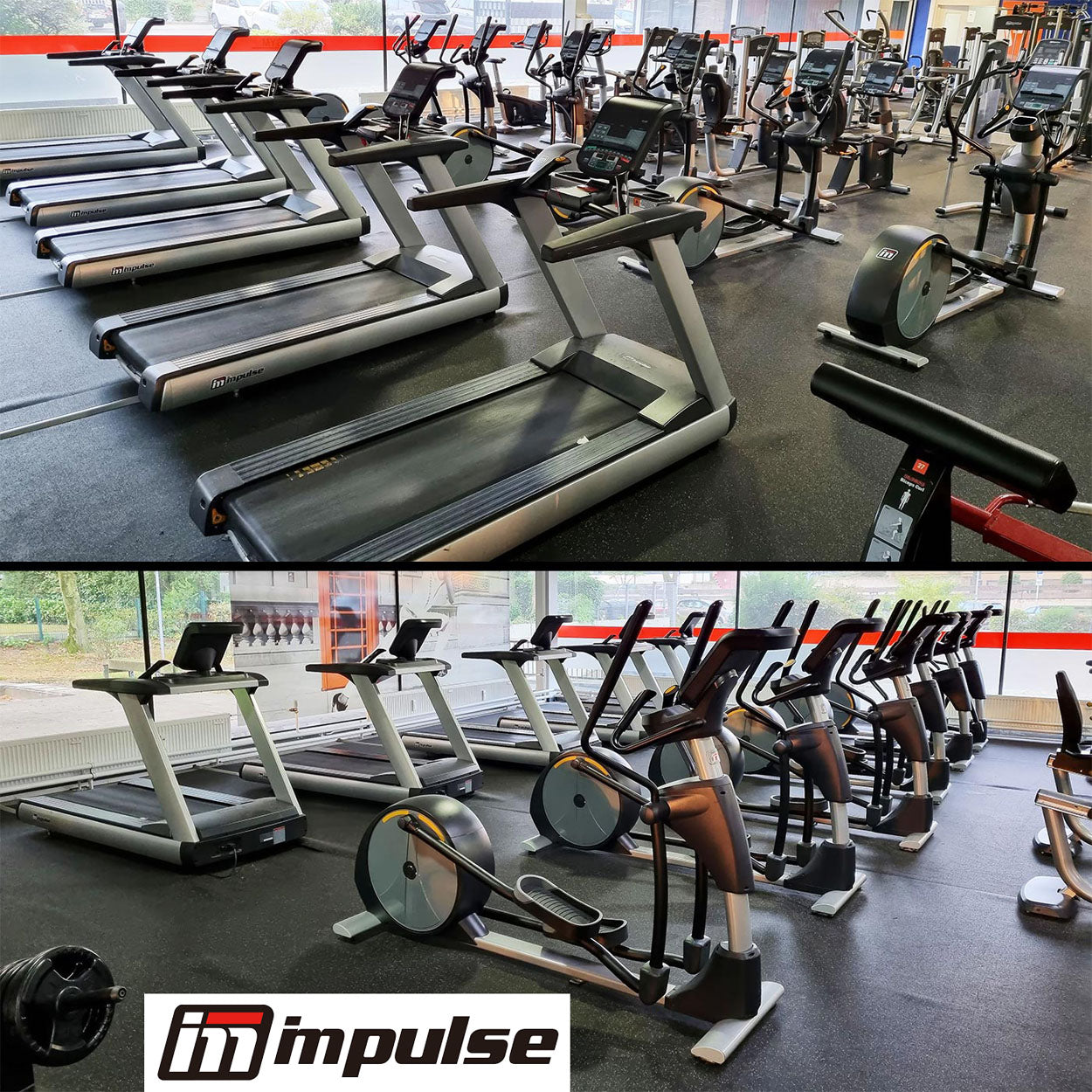 Impulse Fitness - 66 Fitnessgeräte Set - Erst 3 Jahre alt, Kraftgeräte, Cardiogeräte, Plate loaded Geräte, Bänke, Racks etc - komplettes Fitnessstudio - gebraucht - TOP Zustand