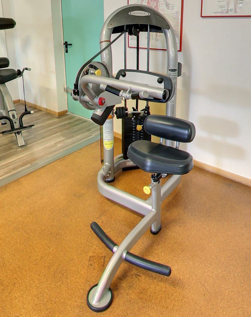Matrix Aura G3 abdominal machine, abdominal crunch, color silver, used - refurbished condition