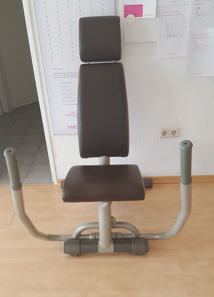 TechnoGym Easy Line circuit machine, bench press and rowing, 2-in-1 combination machine, single hydraulic machine, brown upholstery, used
