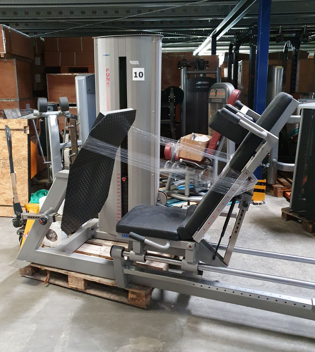 Sanimed functional press, adjustable leg press 150 kg, MPG, Pego Sport, used - refurbished condition