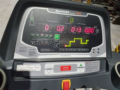 SportsArt Laufband, T652 Commercial Treadmill, Rahmen Silber-Schwarz, gebraucht - überholter Zustand