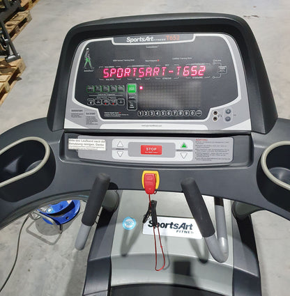 SportsArt Laufband, T652 Commercial Treadmill, Rahmen Silber-Schwarz, gebraucht - überholter Zustand
