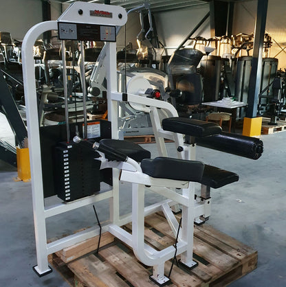Life Fitness Gluteus Machine, Butt Machine Lying, Glute - Frame White, Upholstery Black, Used - Refurbished Condition