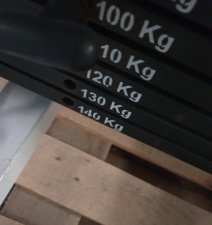 ASS-Sport Beinstrecker, Leg Extension, verstellbar, 140kg Gewichtsblock, Rahmen Weiß, Polster Blau, gebraucht - überholter Zustand