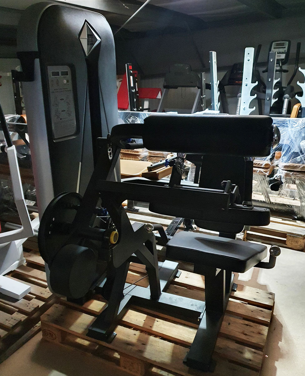 Dank Sport Beinstrecker und Beinbeuger Kombigerät 2 in 1 , Leg Curl and Leg Extension, Rahmen Schwarz, Polster Schwarz, Ausstellungsgerät - aufgebaut