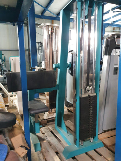 Gym80 Biceps Machine, Biceps Curl, Edition Line, Frame Color Turquoise, Used