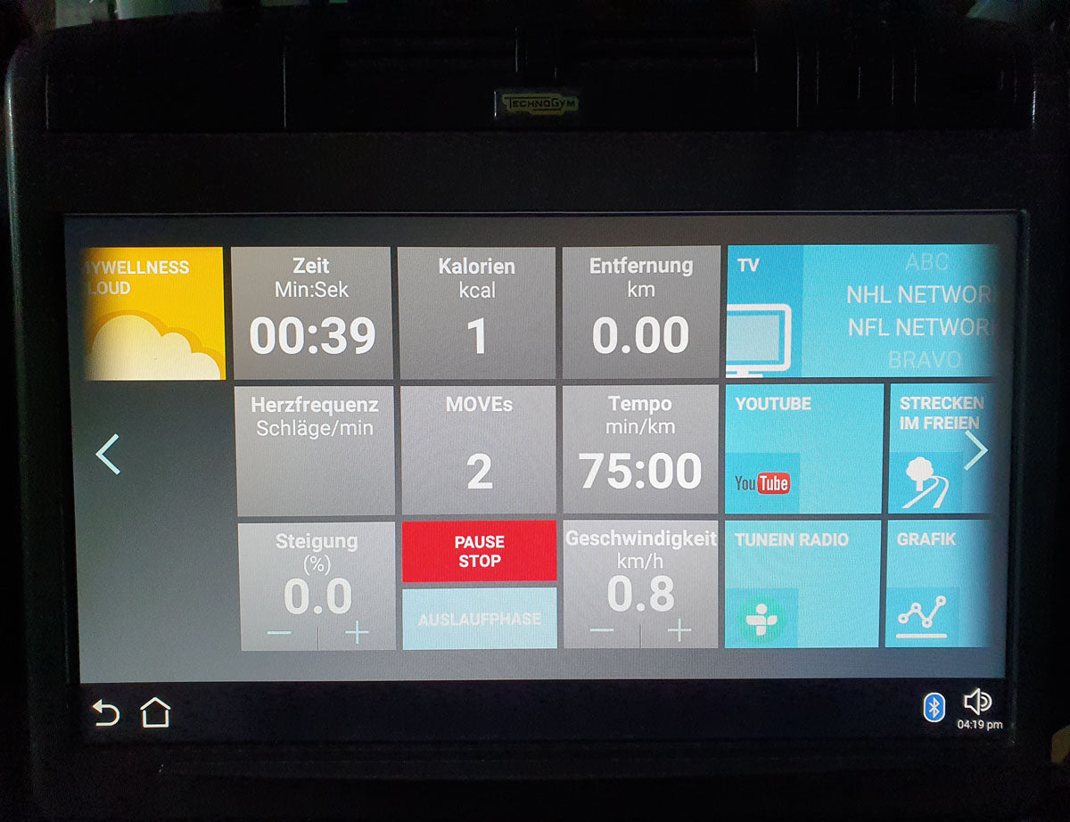 TechnoGym treadmill Excite Line Run Now 700, Unity Display with Internet, YouTube, Netflix, used - refurbished condition