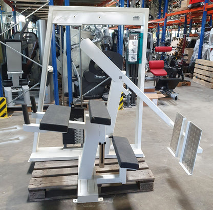 Sportesse buttock machine, gluteus machine standing, glute isolator raise, frame white, used - tested condition