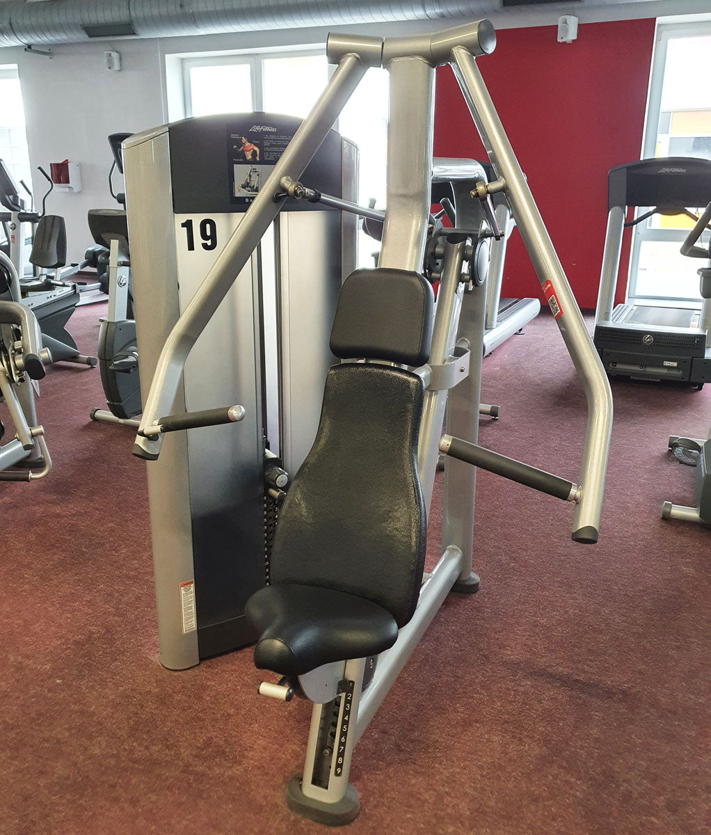 Life Fitness Set 10 Kraftgeräte, Signature Serie, Rahmen Silber, Polster Schwarz, gebraucht - überholter Zustand
