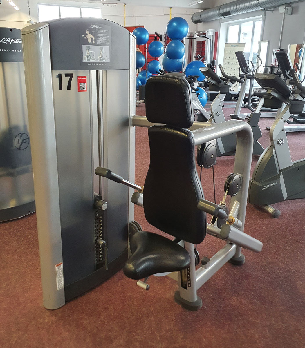 Life Fitness Set 10 Kraftgeräte, Signature Serie, Rahmen Silber, Polster Schwarz, gebraucht - überholter Zustand