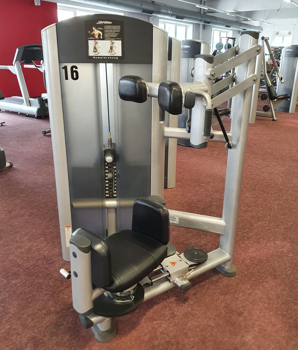Life Fitness Set 10 Kraftgeräte, Signature Serie, Rahmen Silber, Polster Schwarz, gebraucht - überholter Zustand