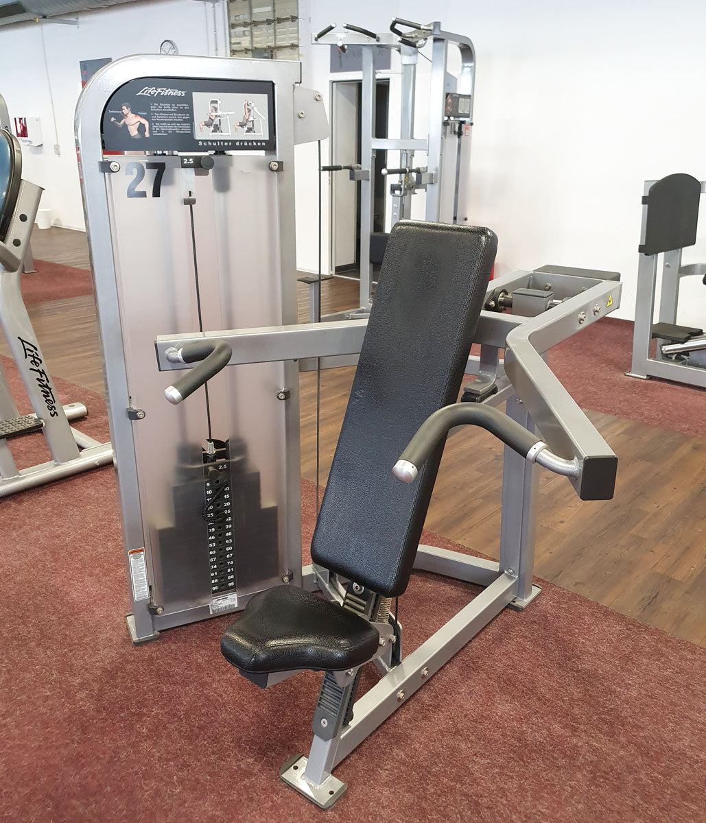 Life Fitness Pro2 und Hammer Strength - 15 Kraftgeräte im Set, Rahmen Silber, gebraucht - überholter Zustand