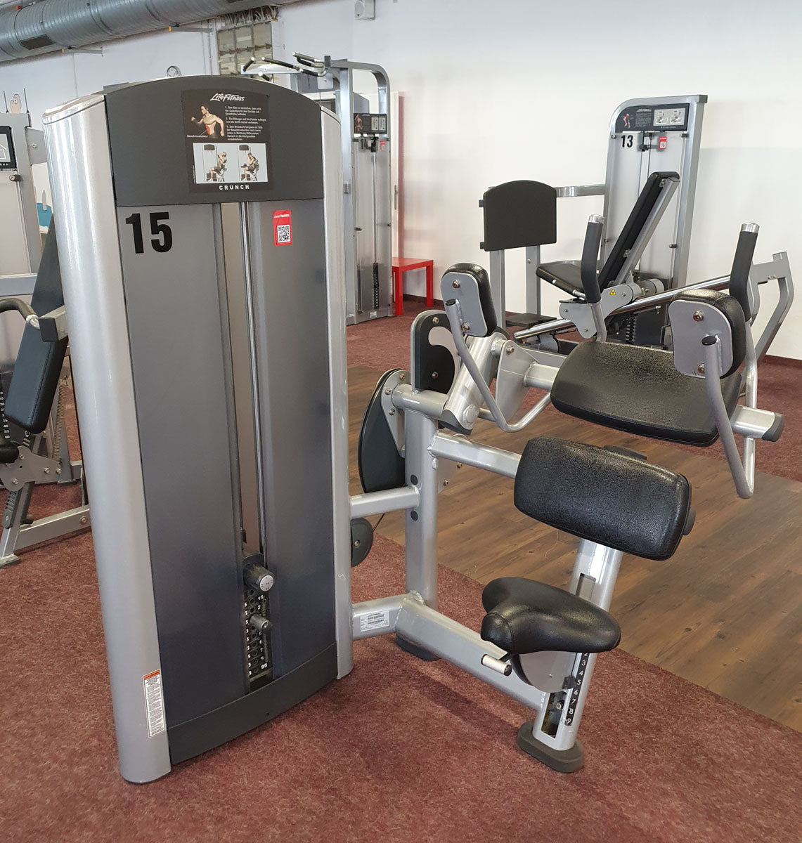 Life Fitness Set 10 Kraftgeräte, Signature Serie, Rahmen Silber, Polster Schwarz, gebraucht - überholter Zustand