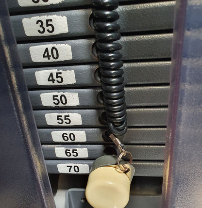 TechnoGym Abductor Machine, Hip Abductor, Selection Line - New model with plastic cover, brown upholstery, used - refurbished condition