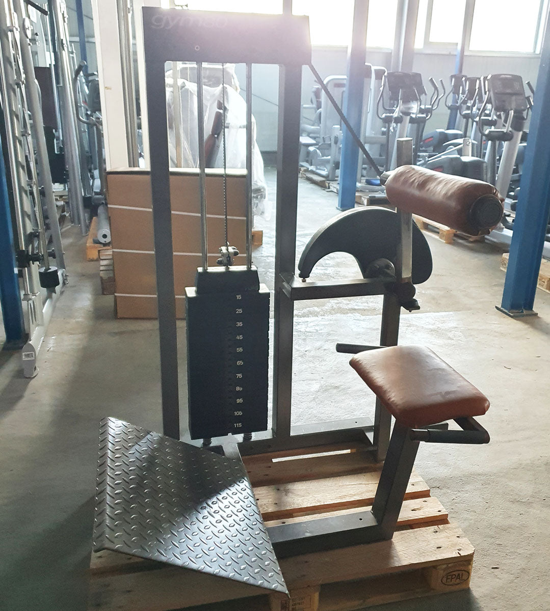 Gym80 back extension machine, hyperextension, back extension, old school, 120kg weight block, used