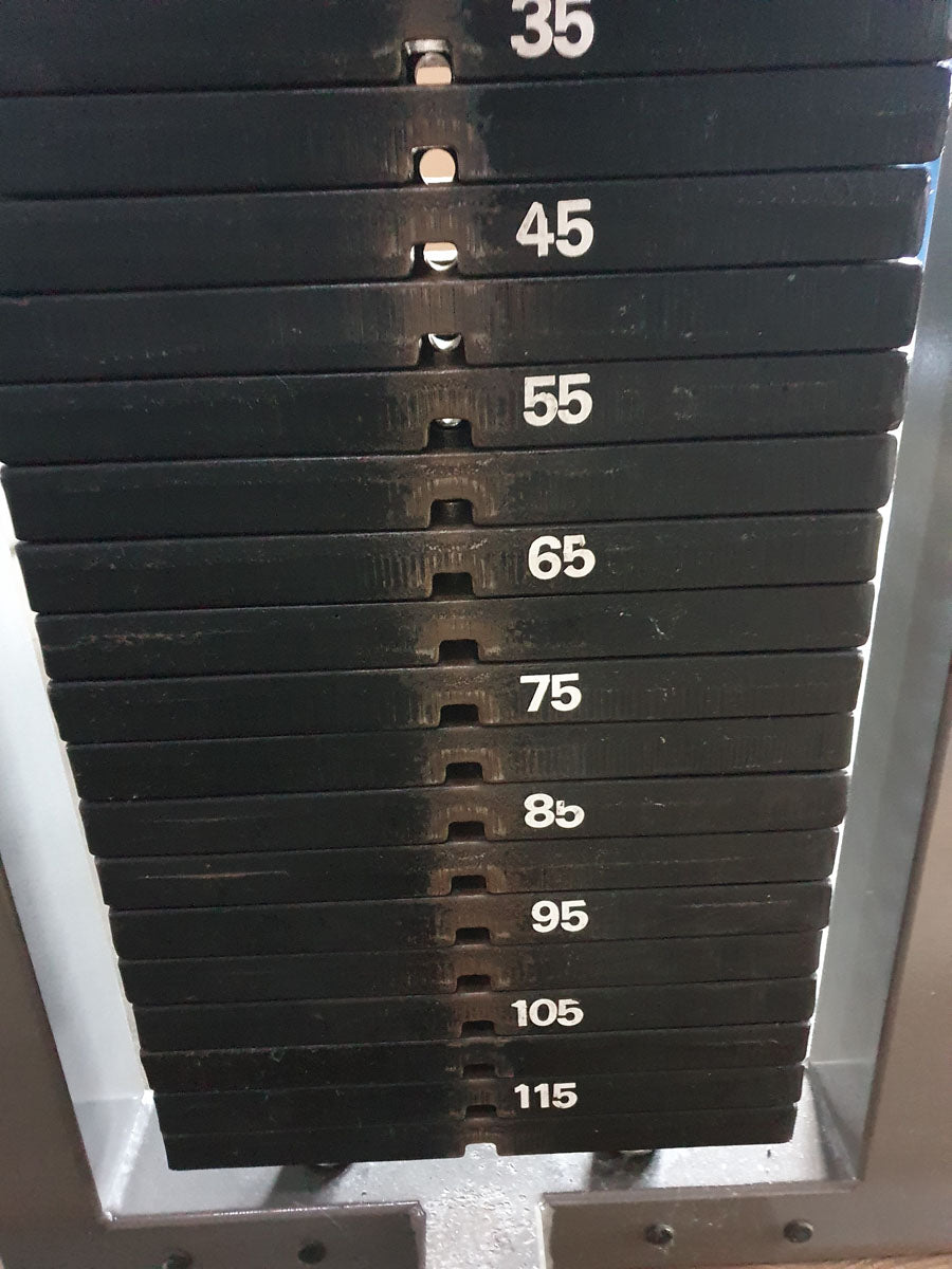 Gym80 back extension machine, hyperextension, back extension, old school, 120kg weight block, used