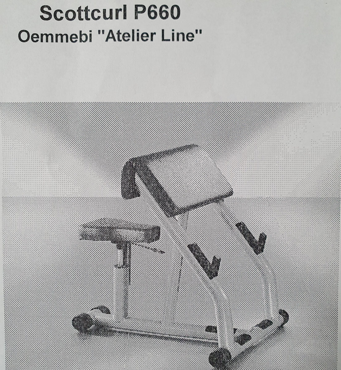 Oemmebi Scottcurl Bank, Scott bench, Bizeps Trainingsbank, Rahmen Silber, Polster Rot, Ausstellungsartikel - guter Zustand