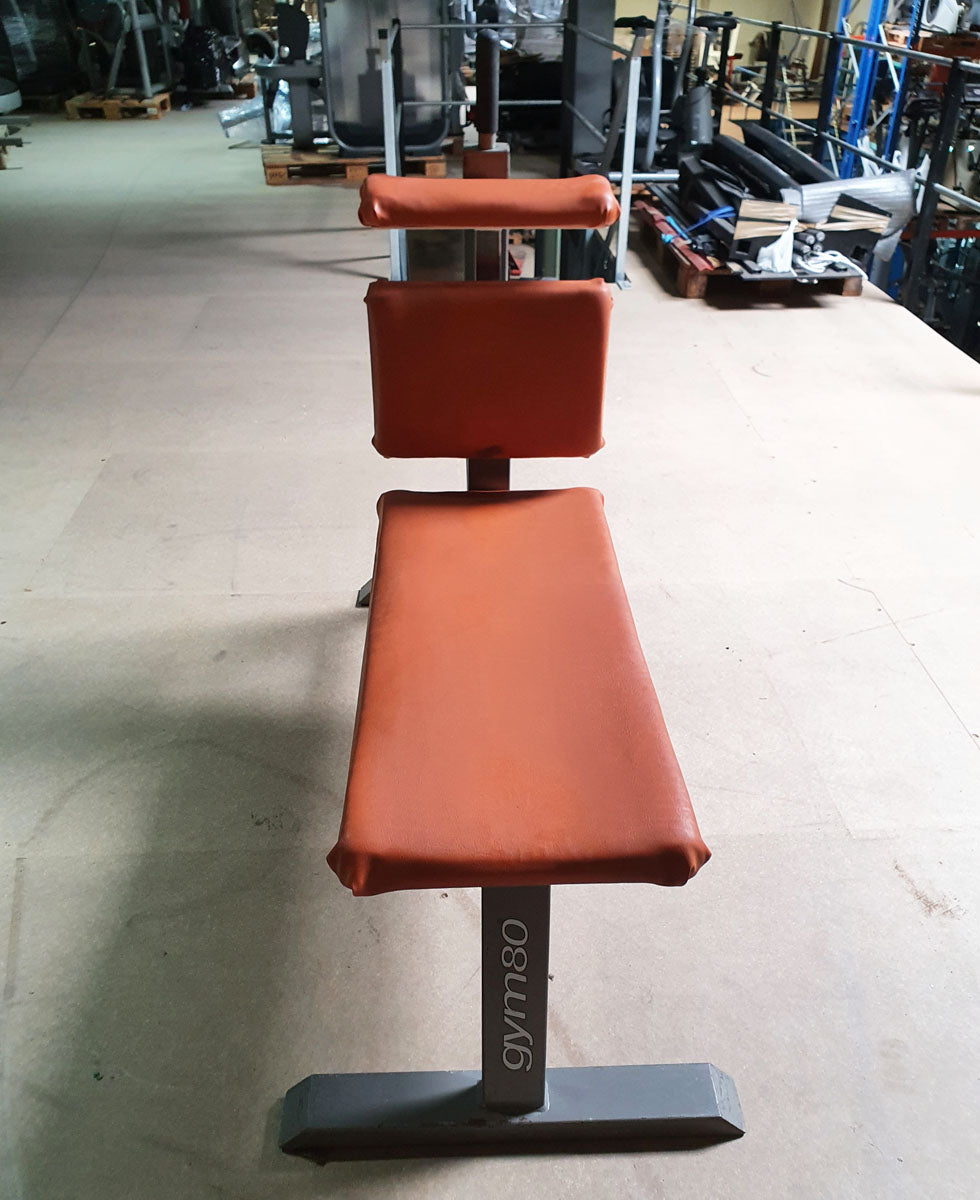 Gym80 verstellbare Bauchbank, Adjustable Decline/Abdominal Crunch, Rahmenfarbe Silber, gebraucht - geprüfter Zustand