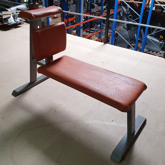 Gym80 adjustable abdominal bench, Adjustable Decline/Abdominal Crunch, frame color silver, used - tested condition