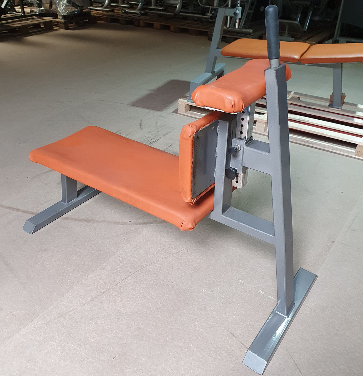 Gym80 verstellbare Bauchbank, Adjustable Decline/Abdominal Crunch, Rahmenfarbe Silber, gebraucht - geprüfter Zustand