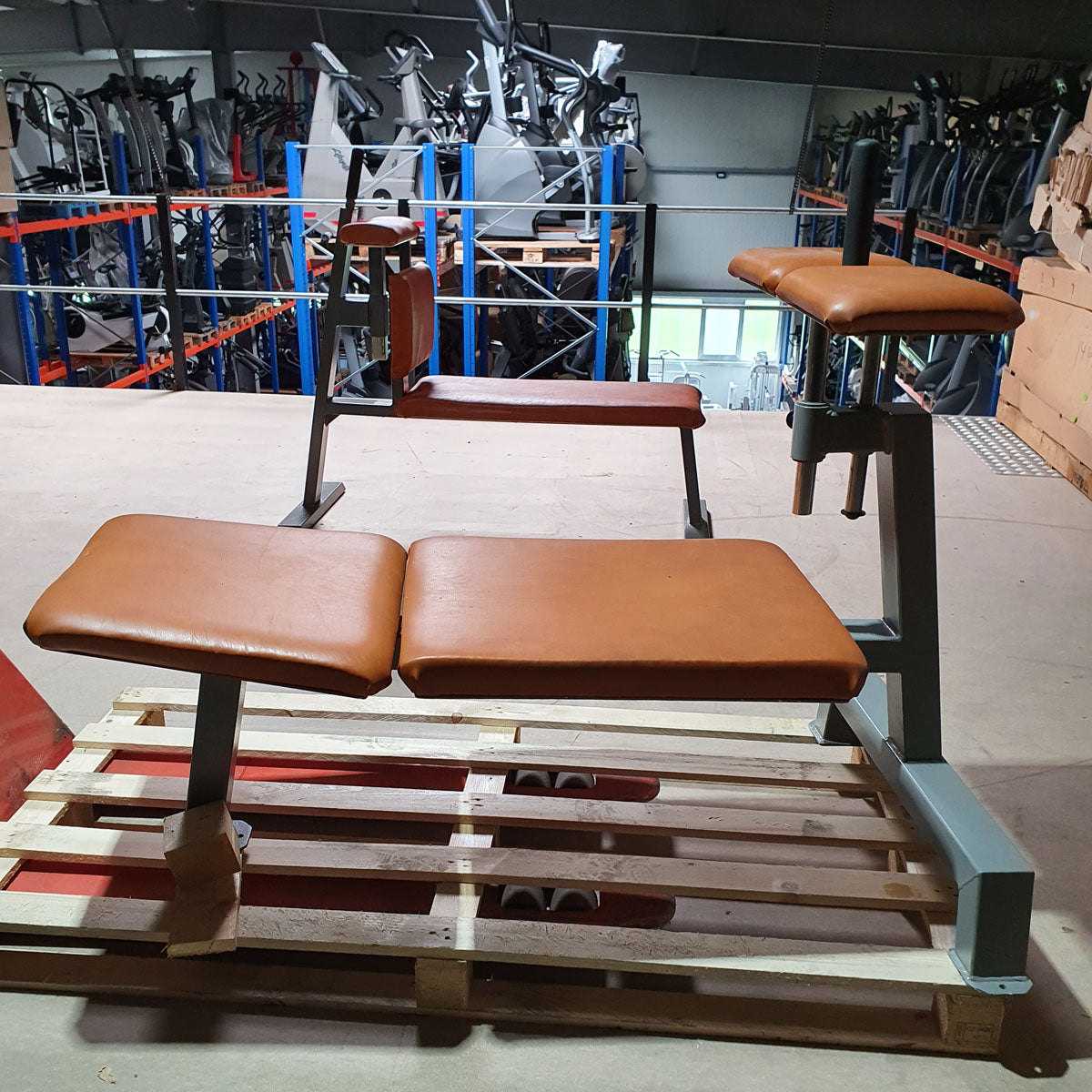 Sportsart verstellbare Bauchmuskelbank, Adjustable Decline/Abdominal Crunch Bench, Rahmenfarbe Silber-Grau, gebraucht - geprüfter Zustand