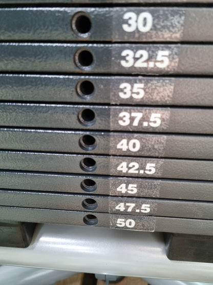 TechnoGym cable pulley, cable crossover, cable pulley from top and bottom, frame color silver, used - refurbished condition