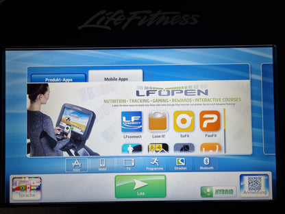 Life Fitness Recumbent Ergometer Lifecycle, Elevation Series, Recumbent, SE Console Touch, used - refurbished condition