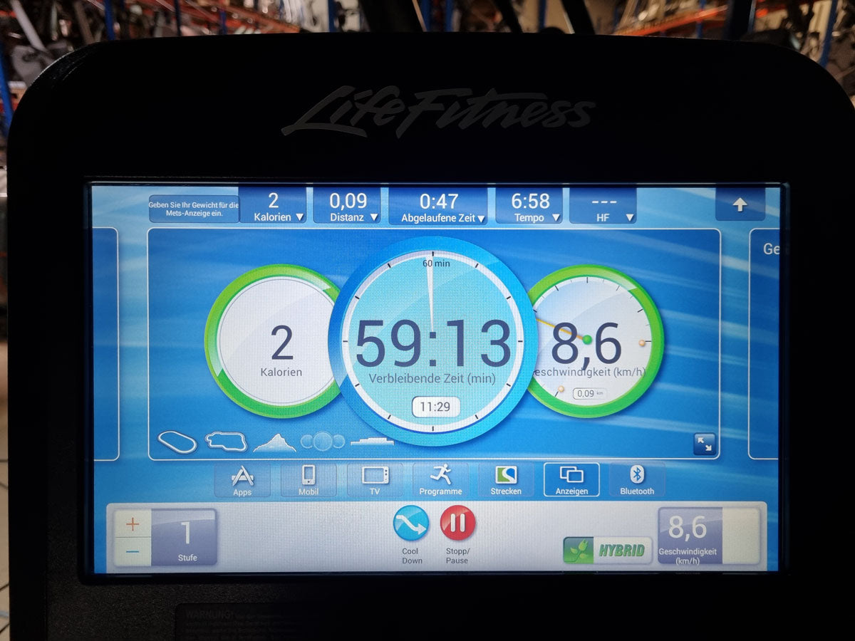 Life Fitness Recumbent Ergometer Lifecycle, Elevation Series, Recumbent, SE Console Touch, used - refurbished condition