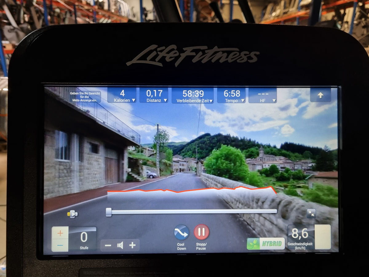 Life Fitness Recumbent Ergometer Lifecycle, Elevation Series, Recumbent, SE Console Touch, used - refurbished condition