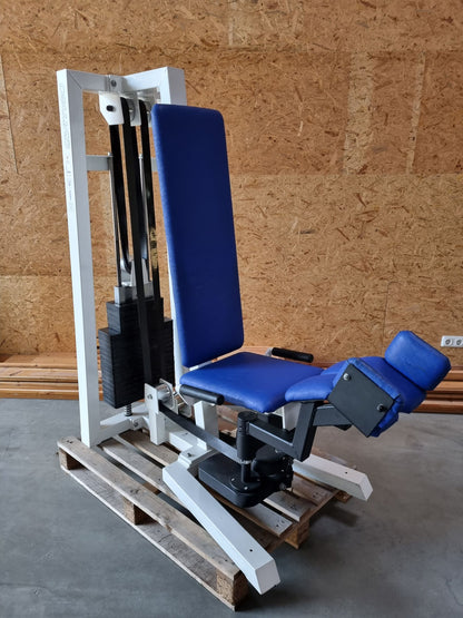 Gym80 Abductor Machine, Hip Abductor, Frame Color White, Upholstery Color Blue, Used - Refurbished Condition