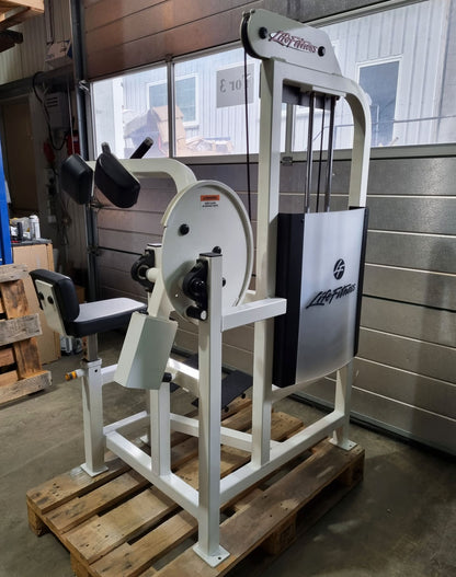 Life Fitness Pro 2 Bauchmaschine, Ab Crunch, Bauchbeuger, Abdominal Crunch, Rahmenfarbe Weiß, Polsterfarbe Schwarz, gebraucht - überholter Zustand