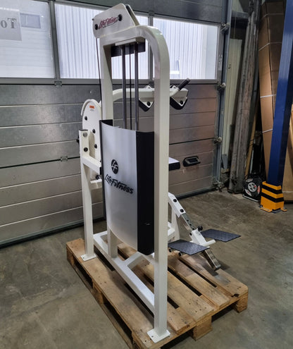 Life Fitness Pro 2 Bauchmaschine, Ab Crunch, Bauchbeuger, Abdominal Crunch, Rahmenfarbe Weiß, Polsterfarbe Schwarz, gebraucht - überholter Zustand