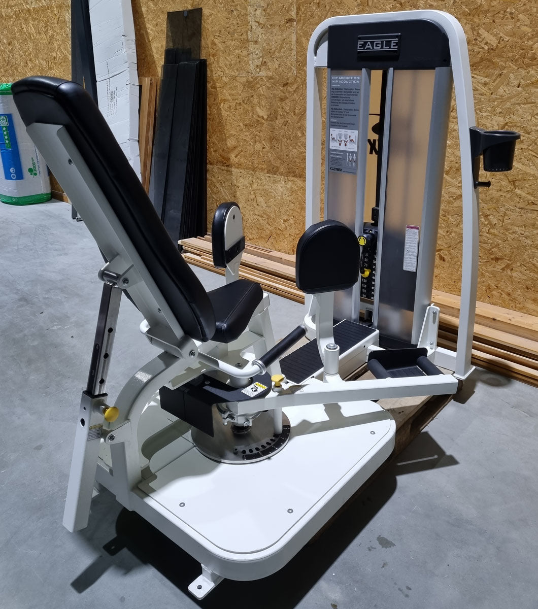 Cybex Eagle Abduktoren und Adduktoren Kombimaschine 2 in 1 - Hip Abduction and Hip Adduction, Rahmenfarbe Weiß, Polsterfarbe Schwarz, gebraucht - überholter Zustand