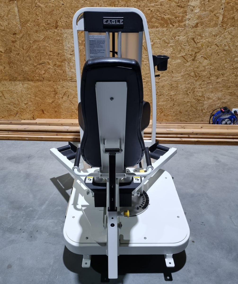 Cybex Eagle Abduktoren und Adduktoren Kombimaschine 2 in 1 - Hip Abduction and Hip Adduction, Rahmenfarbe Weiß, Polsterfarbe Schwarz, gebraucht - überholter Zustand