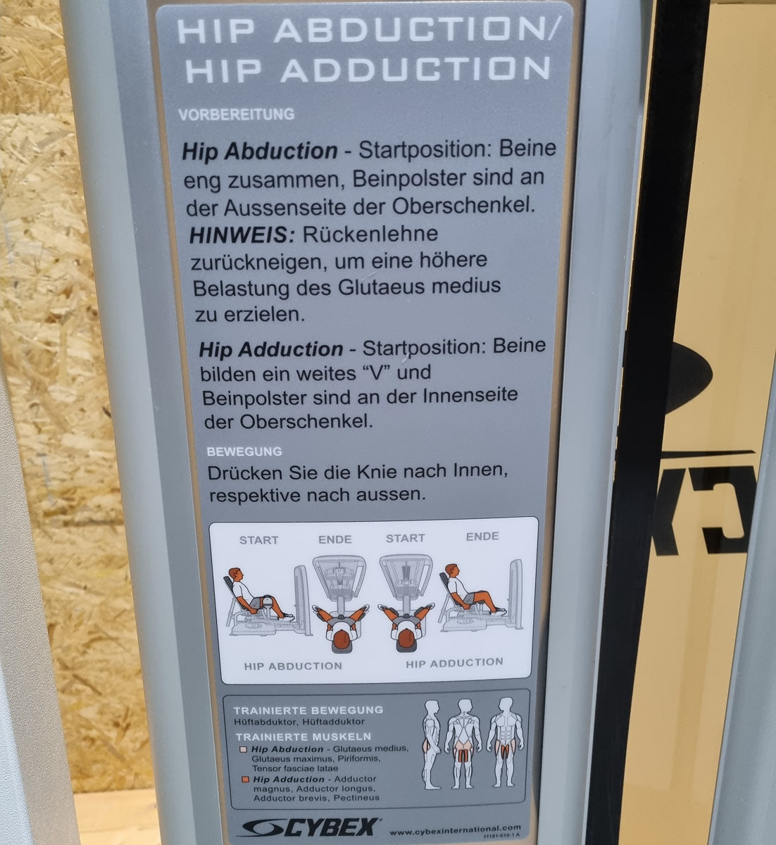 Cybex Eagle Abduktoren und Adduktoren Kombimaschine 2 in 1 - Hip Abduction and Hip Adduction, Rahmenfarbe Weiß, Polsterfarbe Schwarz, gebraucht - überholter Zustand