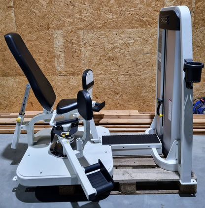 Cybex Eagle Abduktoren und Adduktoren Kombimaschine 2 in 1 - Hip Abduction and Hip Adduction, Rahmenfarbe Weiß, Polsterfarbe Schwarz, gebraucht - überholter Zustand