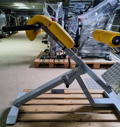 SVG Hyperextension 45° - Rückenstreckerbank, verstellbar, Rahmenfarbe Silber, Polsterfarbe Gelb, gebraucht - überholter Zustand