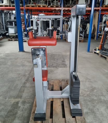 Gerva Trizepsmaschine horizontal, Triceps Extension, Rahmenfarbe Silber, Polsterfarbe Orange, gebraucht - geprüfter Zustand