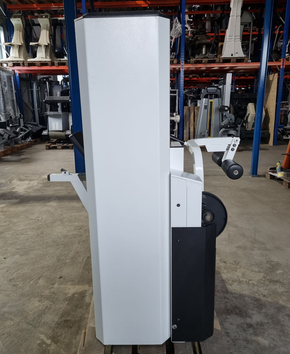 Stairmaster leg curl, seated, white, used, Pacific