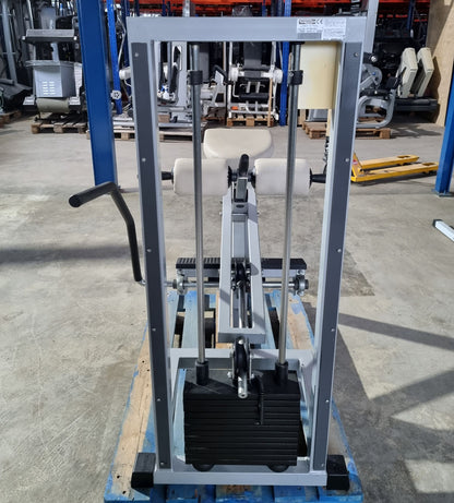 Technogym Seated Calf Sitting Calf Machine, Sitting Calf, Silverline, Oldschool, Frame color silver, used with signs of wear