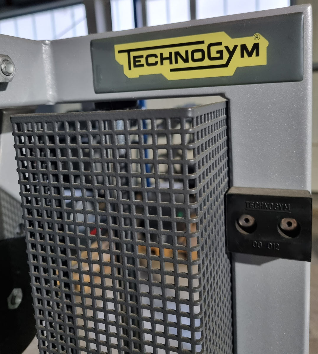Technogym Lat Pulldown, Pulldown, Vertical Traction, Silverline, frame color silver, upholstery color beige, used