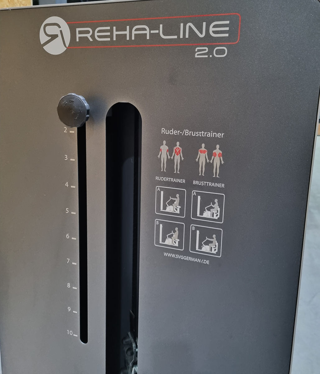 SVG Rudern u. Brusttrainer, Reha-Line 2.0, MPG, MTT, 2 in 1 Kombimaschine - Row und Bankdrücken, gebraucht - überholter Zustand