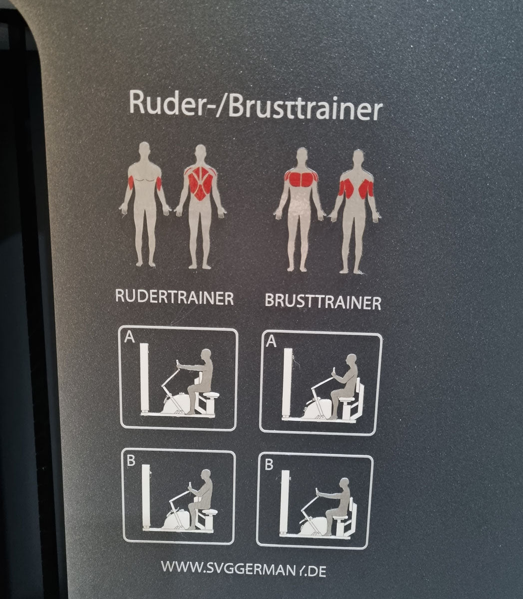 SVG Rudern u. Brusttrainer, Reha-Line 2.0, MPG, MTT, 2 in 1 Kombimaschine - Row und Bankdrücken, gebraucht - überholter Zustand