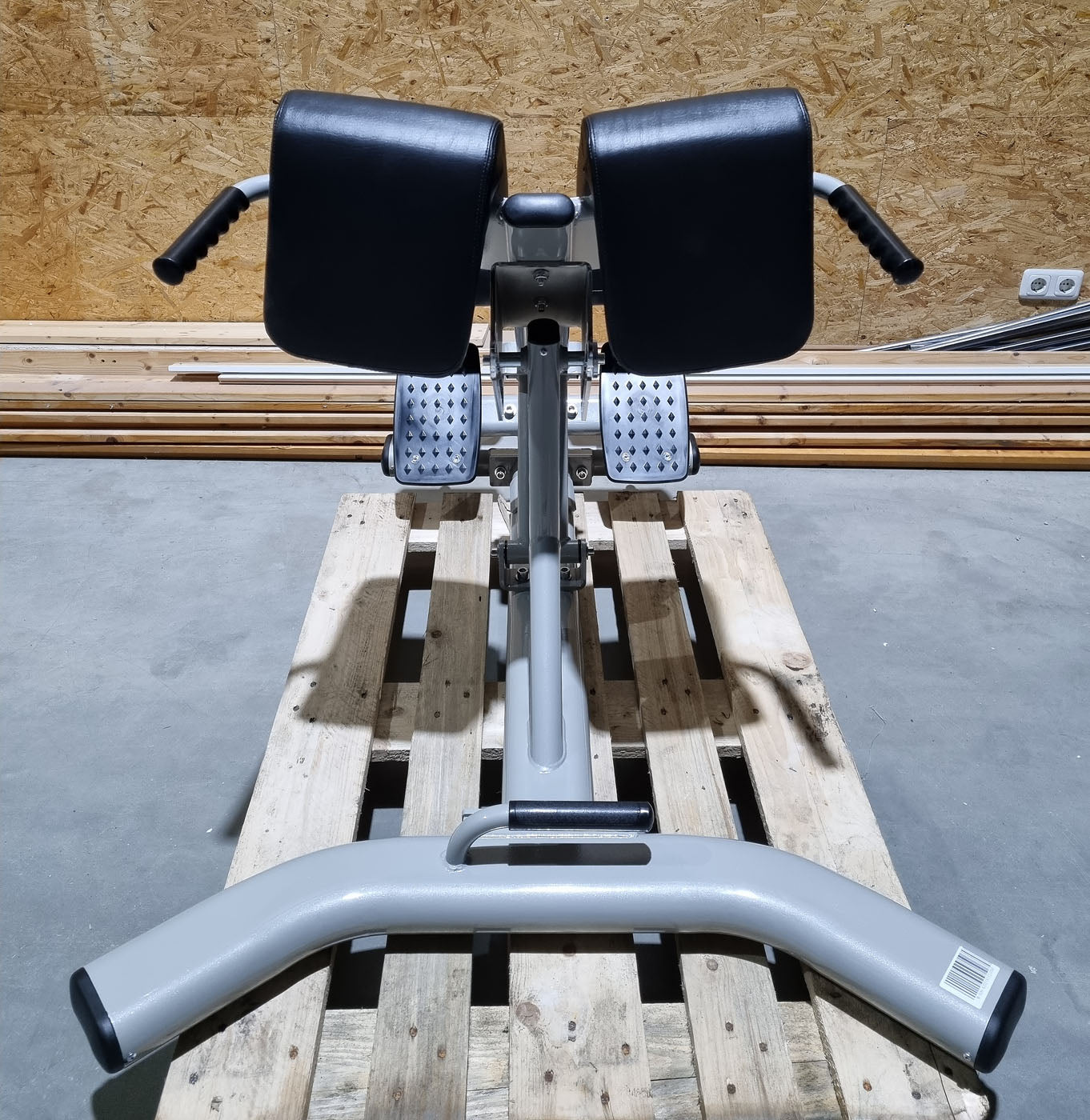 DankSport Rückenstreckerbank verstellbar - Hyperextension 45° - Back Extension - Silber und Schwarz - NEU