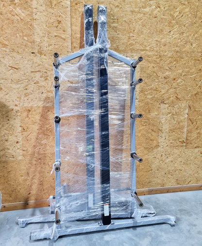 Matrix Magnum Half Rack MG-A690 mit J-Hooks und Klimmzugstange, Rahmenfarbe Silber und Schwarz, gebraucht - geprüfter Zustand