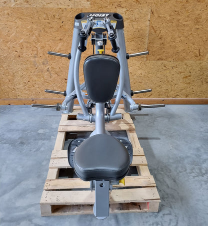Hoist Roc-IT Mid Row, RPL-5203 rowing machine with chest support, lat rowing, Roc IT Plate loaded series, frame color silver, used - refurbished condition