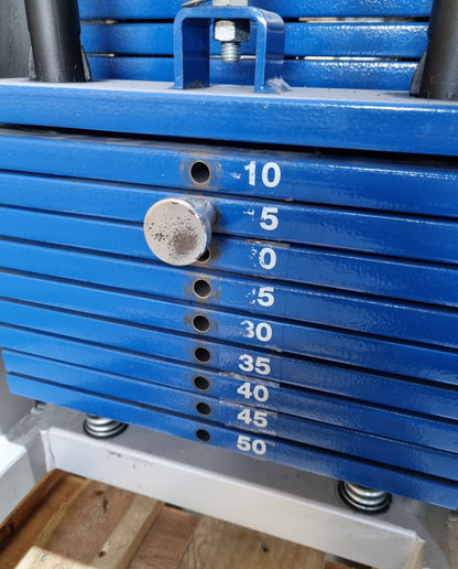 Panatta Doppel Seilzugturm, Trizepsturm von Oben, 1x mit Hüftpolster, 50kg und 80kg Gewichstblock, Triceps Pulley Tower - gebraucht - geprüfter Zustand