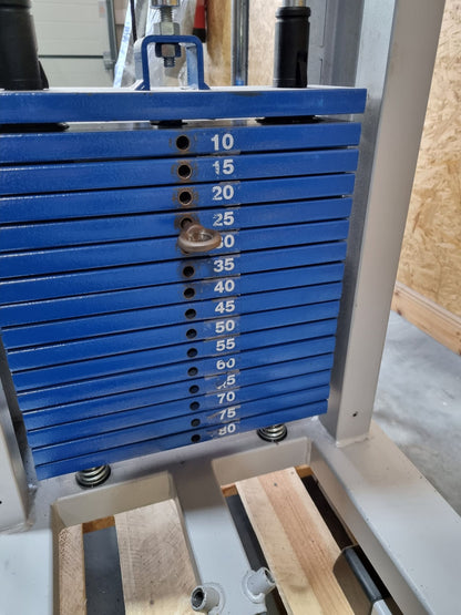Panatta Doppel Seilzugturm, Trizepsturm von Oben, 1x mit Hüftpolster, 50kg und 80kg Gewichstblock, Triceps Pulley Tower - gebraucht - geprüfter Zustand