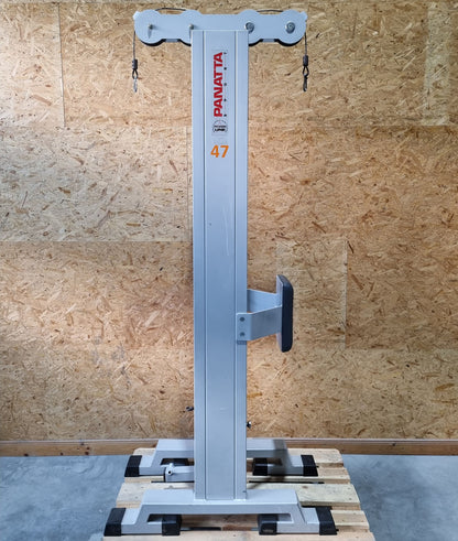 Panatta Doppel Seilzugturm, Trizepsturm von Oben, 1x mit Hüftpolster, 50kg und 80kg Gewichstblock, Triceps Pulley Tower - gebraucht - geprüfter Zustand