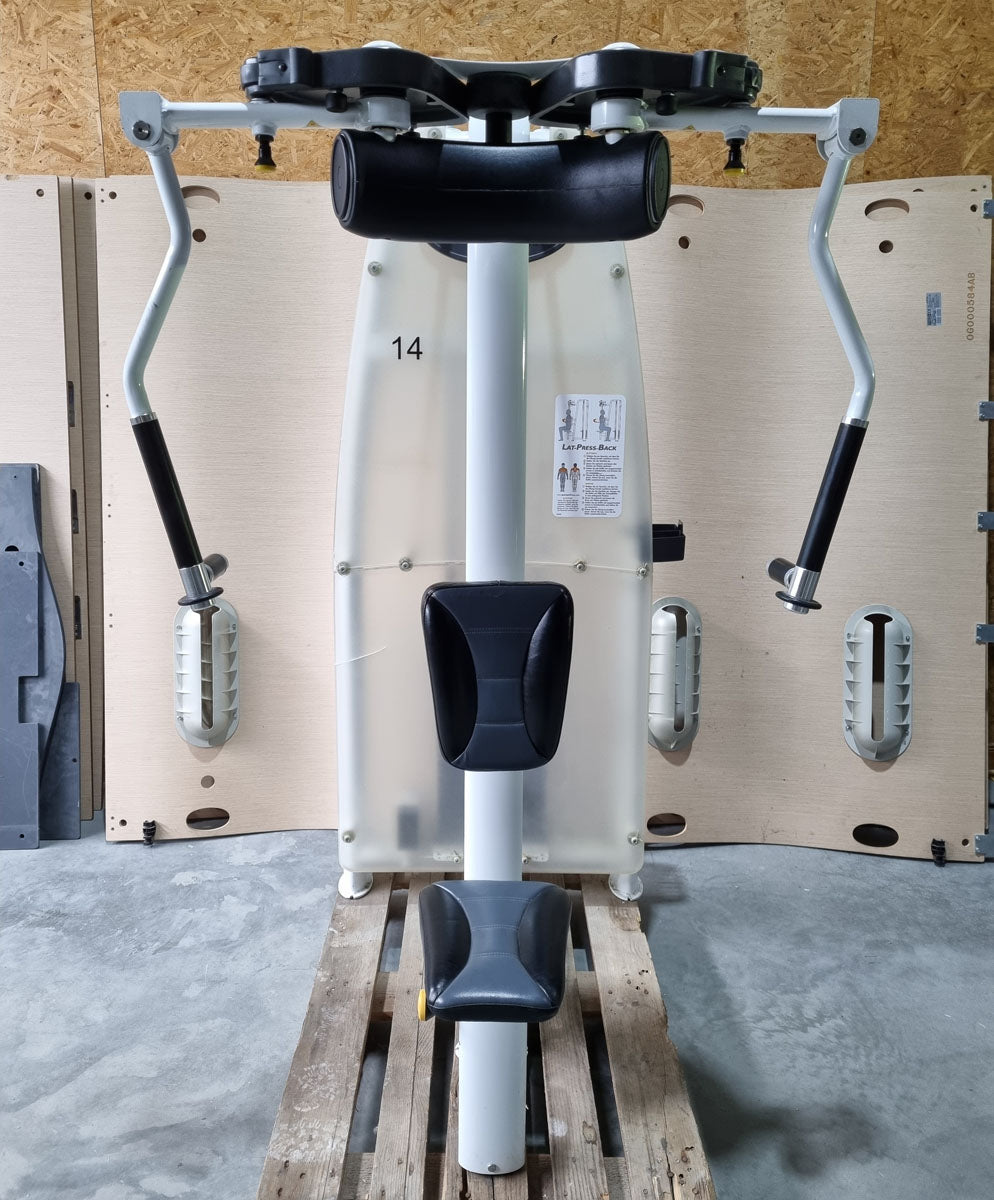 SportsArt Butterfly and Butterfly Reverse 2 in 1 Combination Machine, Lat-Press-Back Machine, Frame Color White, Used - Refurbished Condition